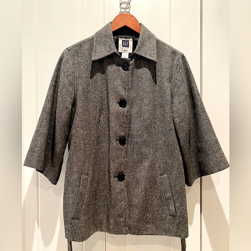GAP light tweed trench/jacket